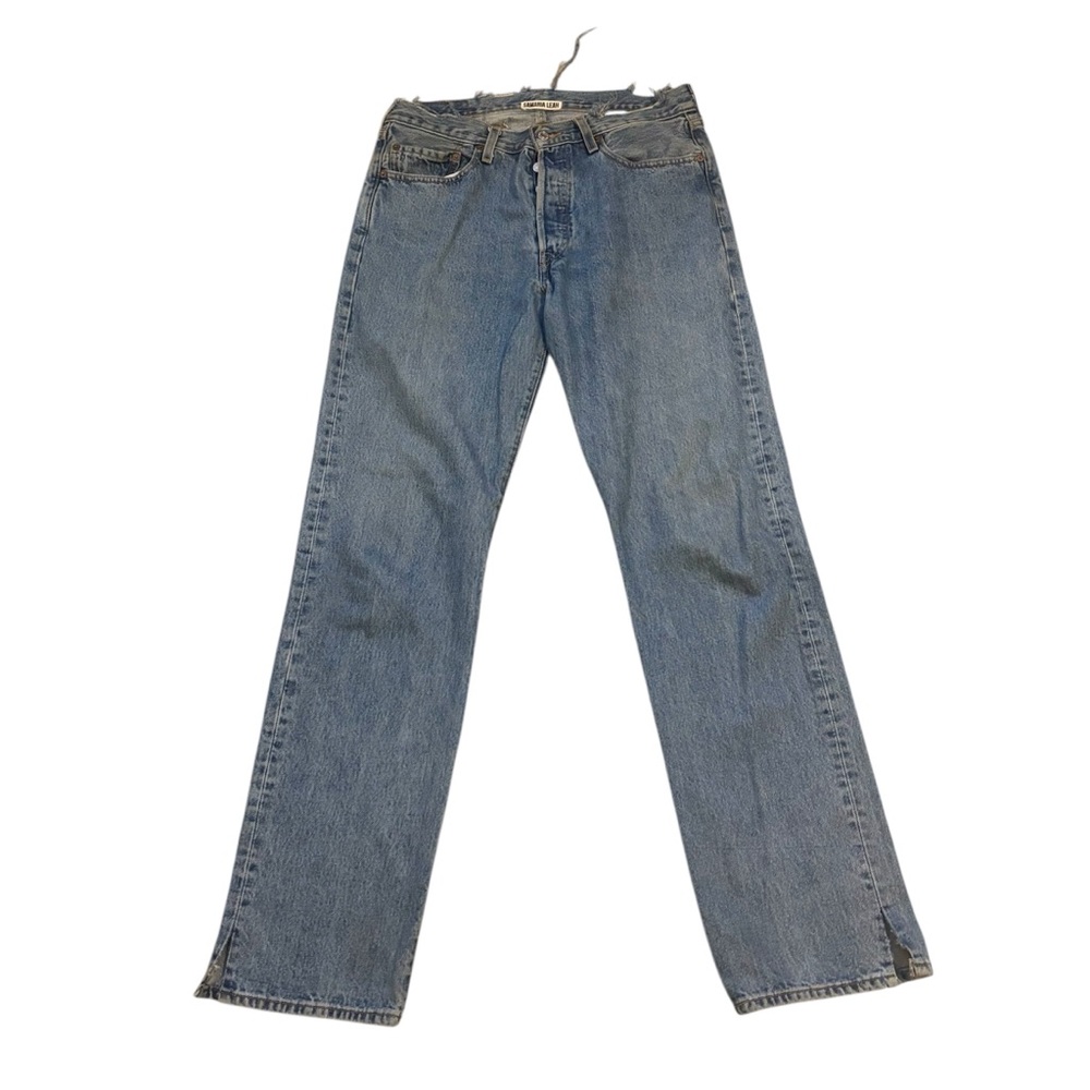 Levi's 501’ Distressed Light Blue Bootcut Jeans W33 L34